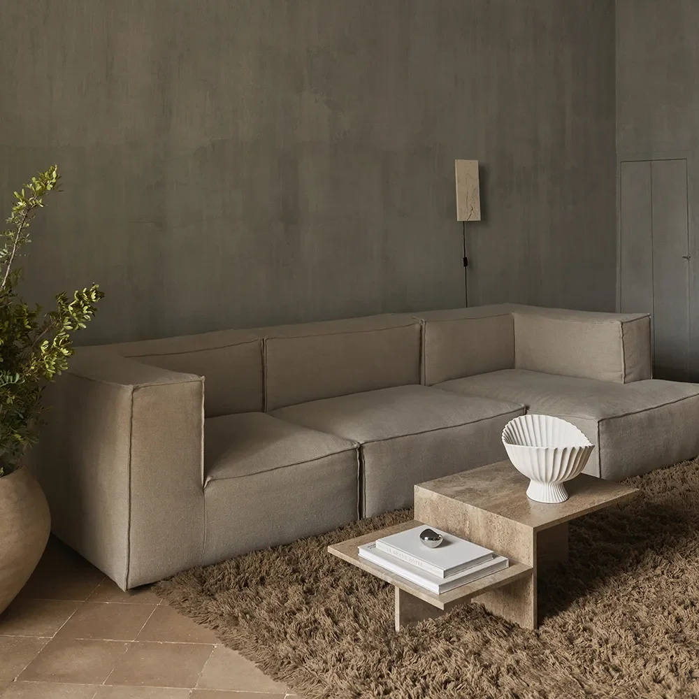 Distinct Coffee Table - Dark Brown Travertine