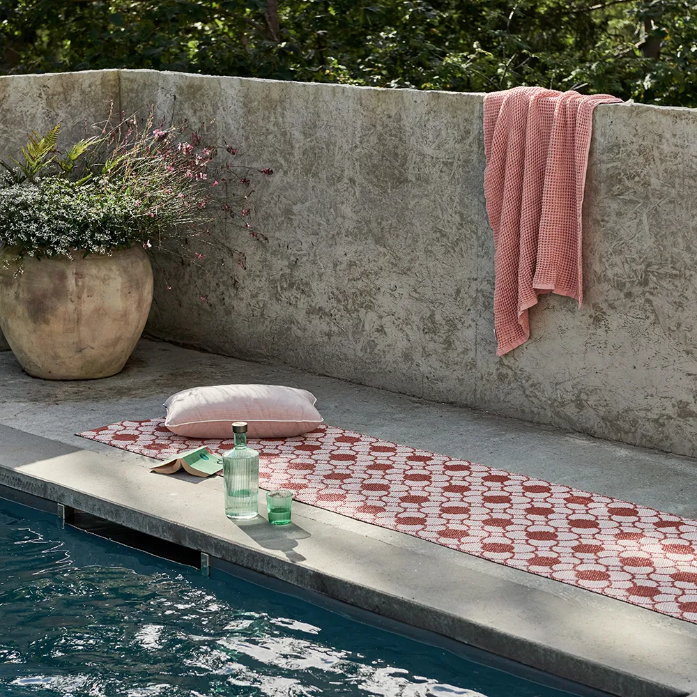 Anya rug Brick/Pearl Pink 70 x 200 cm