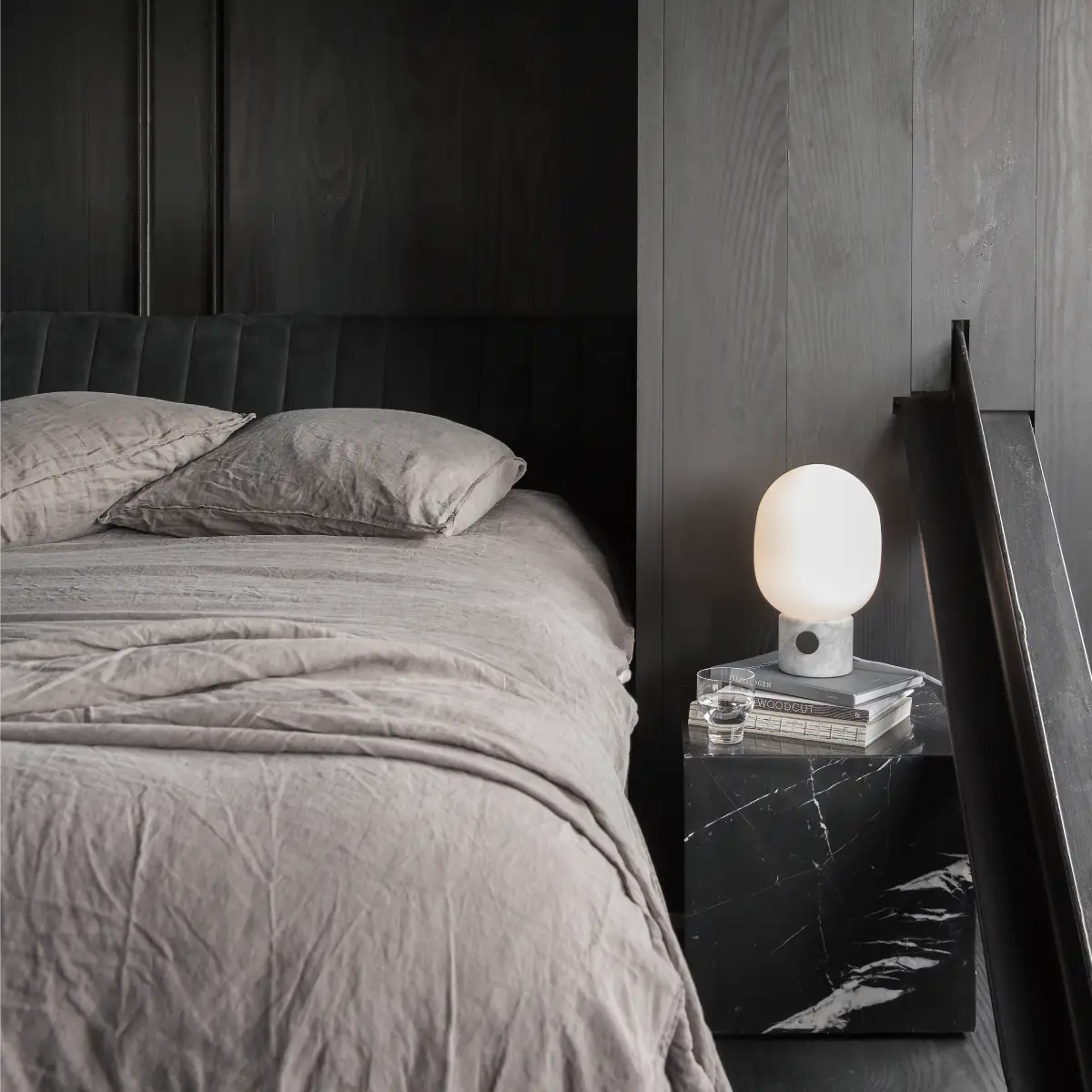 JWDA Table Lamp Carrara Marble Large