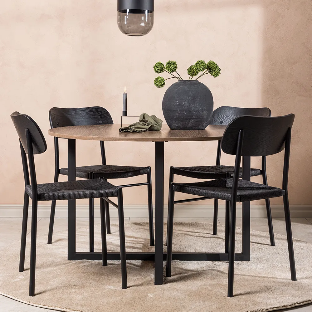 Polly Dining Chair Black 2-pack