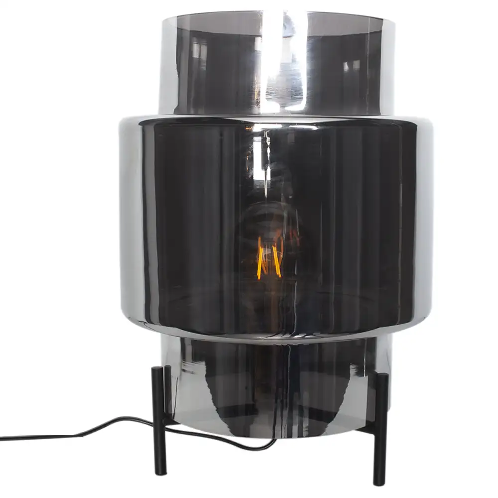 Ebbot Table Lamp H37cm Smoke grey