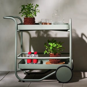 Trolly serving trolley  Dusty green