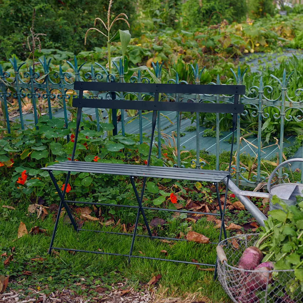 Bistro 2-seater ottoman Deep blue