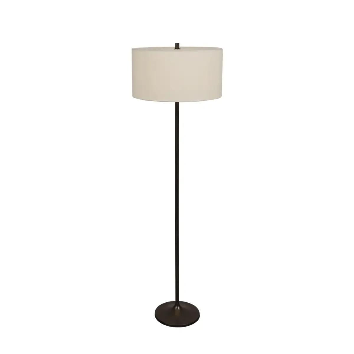 Soft floor lamp Ø44 linen white/metallic bronze