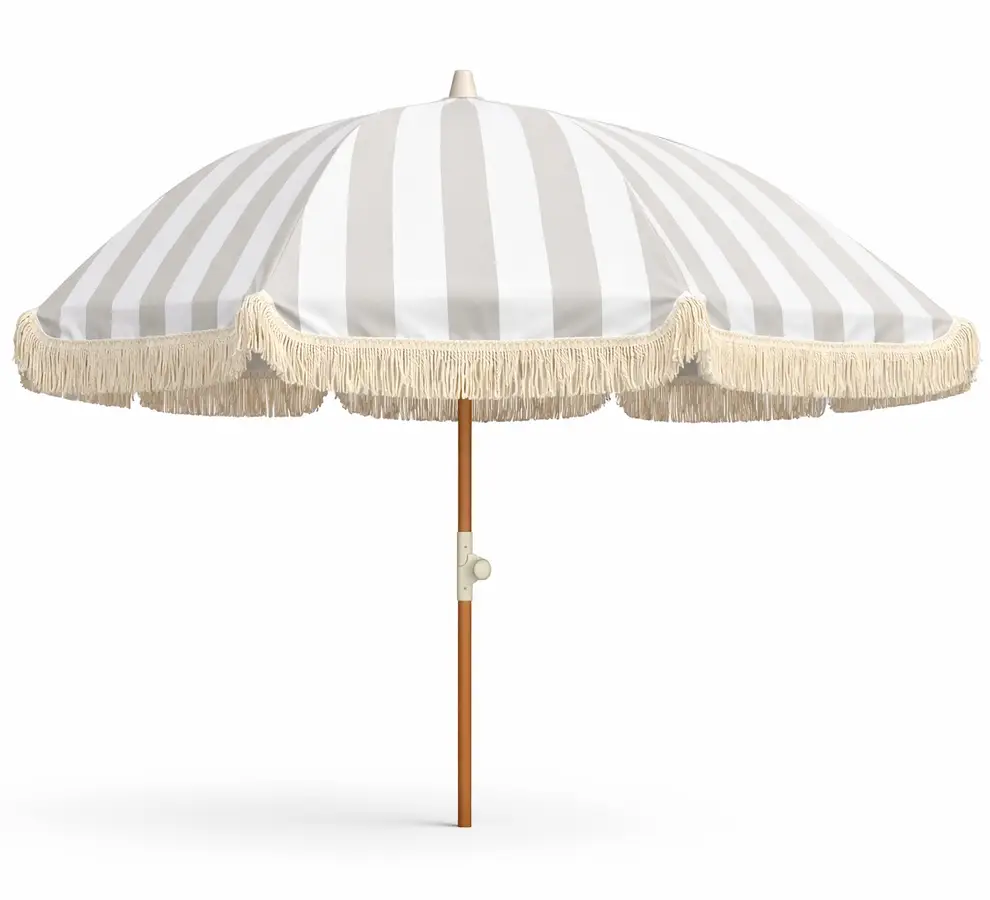Parasol 200 cm Sand/White