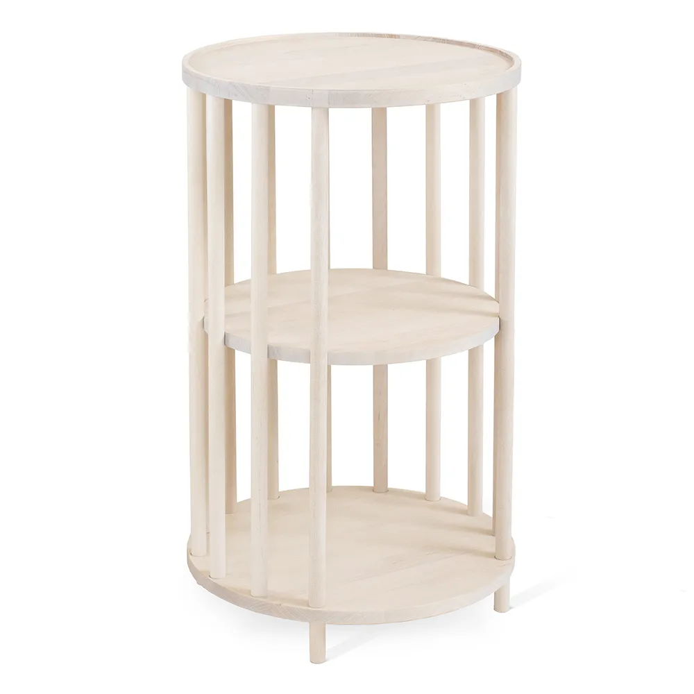 Orust side table white pigmented birch