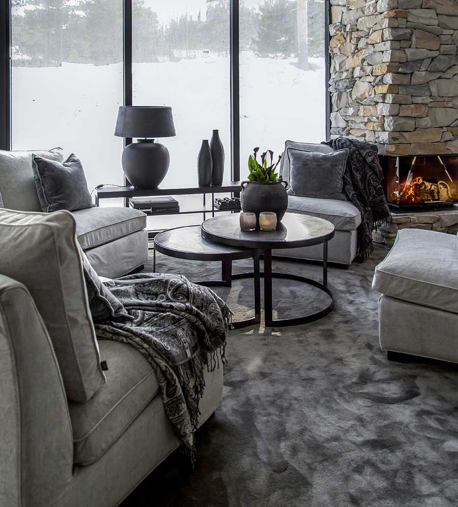 Amadeo 2-Piece Coffee Table Black