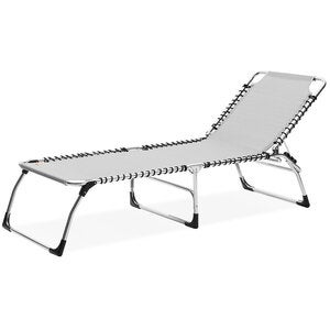 Casanova sunbed whitegrey aluminium/textilene