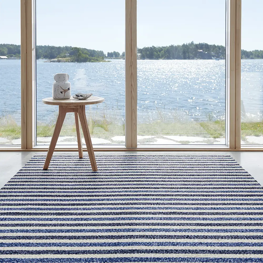 Teo Carpet 180x260 cm Denim/Dark Blue/Vanilla