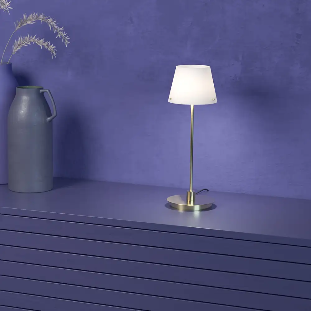 Gil il Grande table lamp satin brass G9