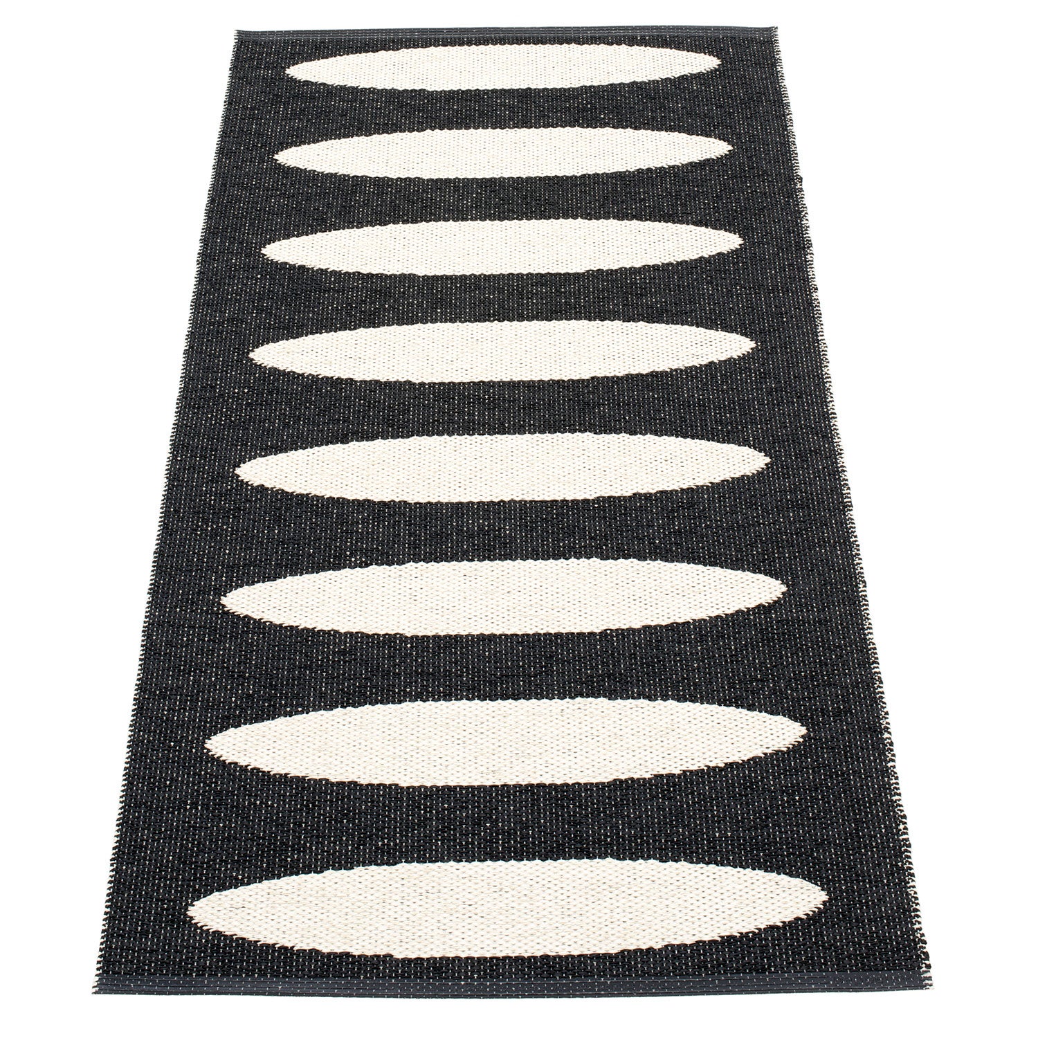 Ella Carpet 70x150 cm black / vanilla