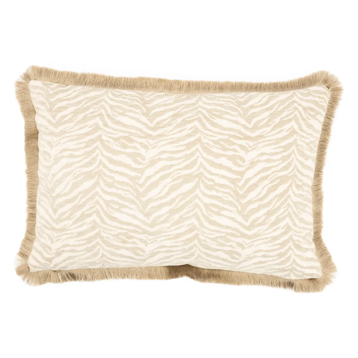 Decorative Cushion with Fringes Tigra Beige 40x60 cm