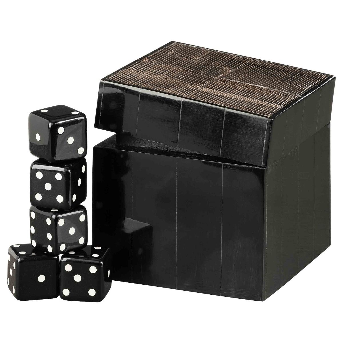 Avorio Dice Game Decoration Black/Brown