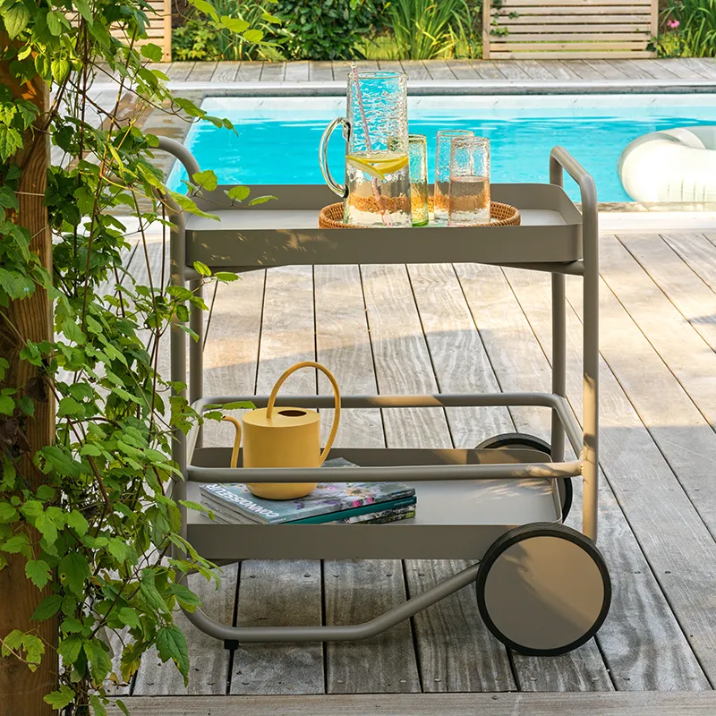 Trolly serving trolley  Dusty green