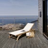 Columbus Sunbed Teak / White
