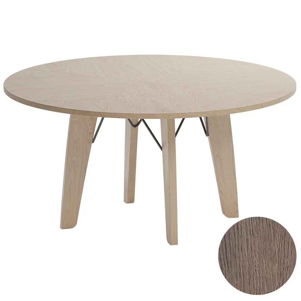 SM128 dining table Oak mocha brown oiled look