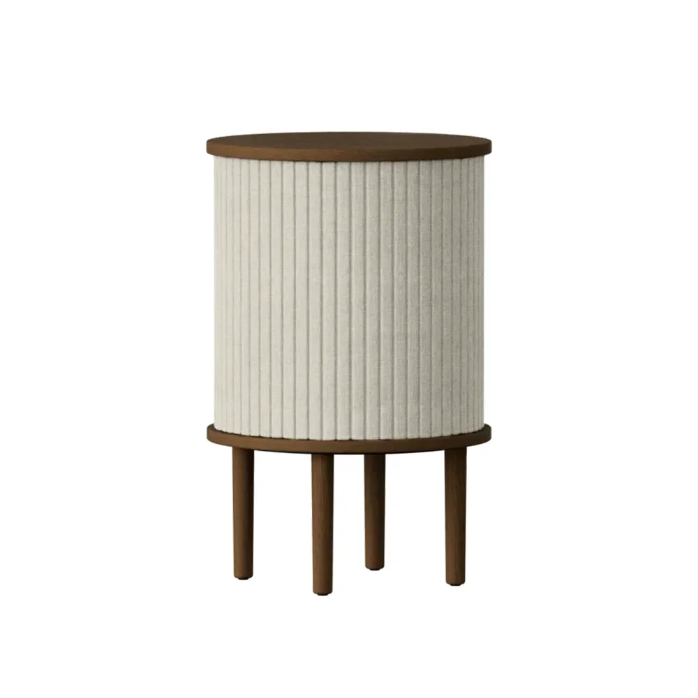 Audacious Side Table Dark Oak/White Sands