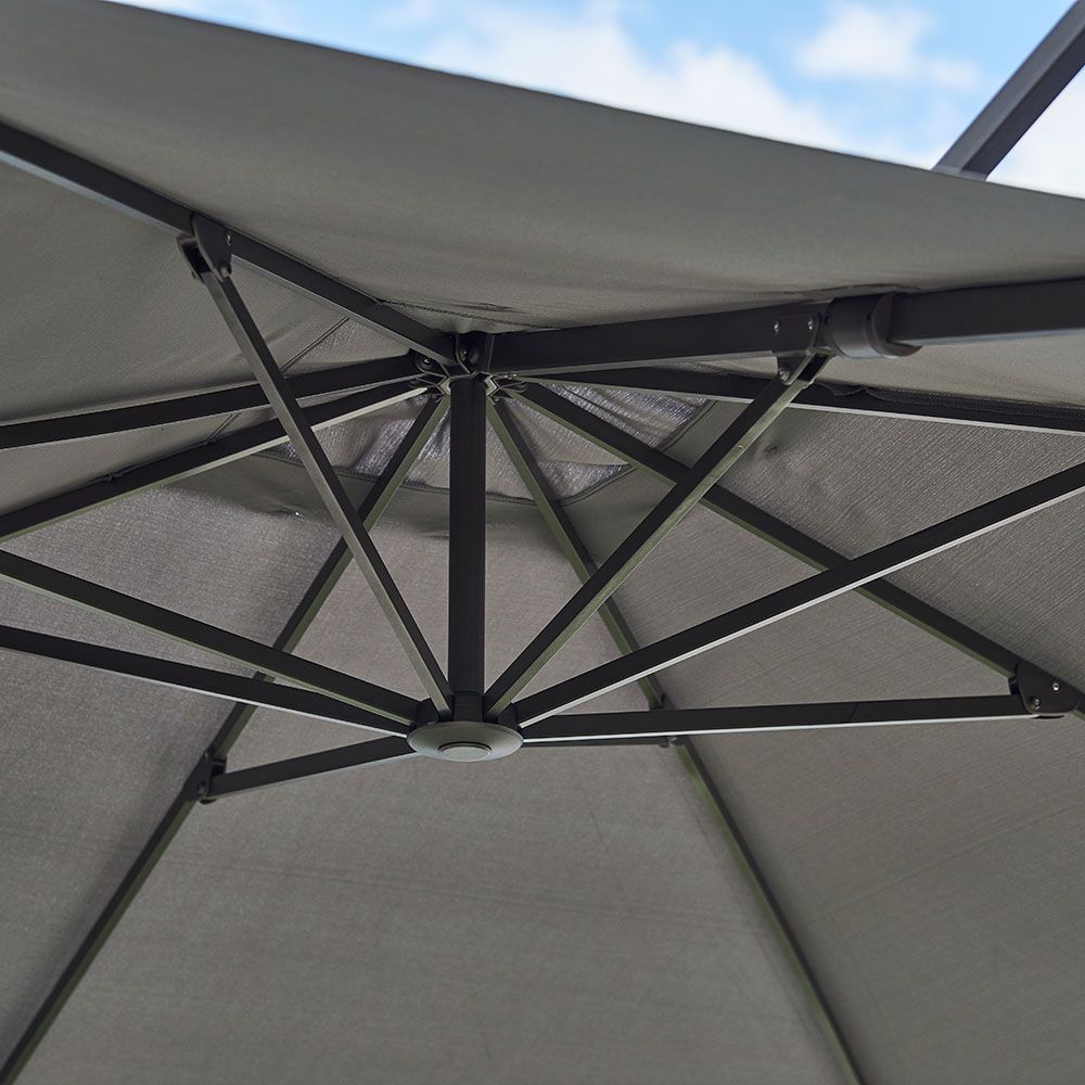 Hyde Luxe 300x400 cm Grey free hanging parasol