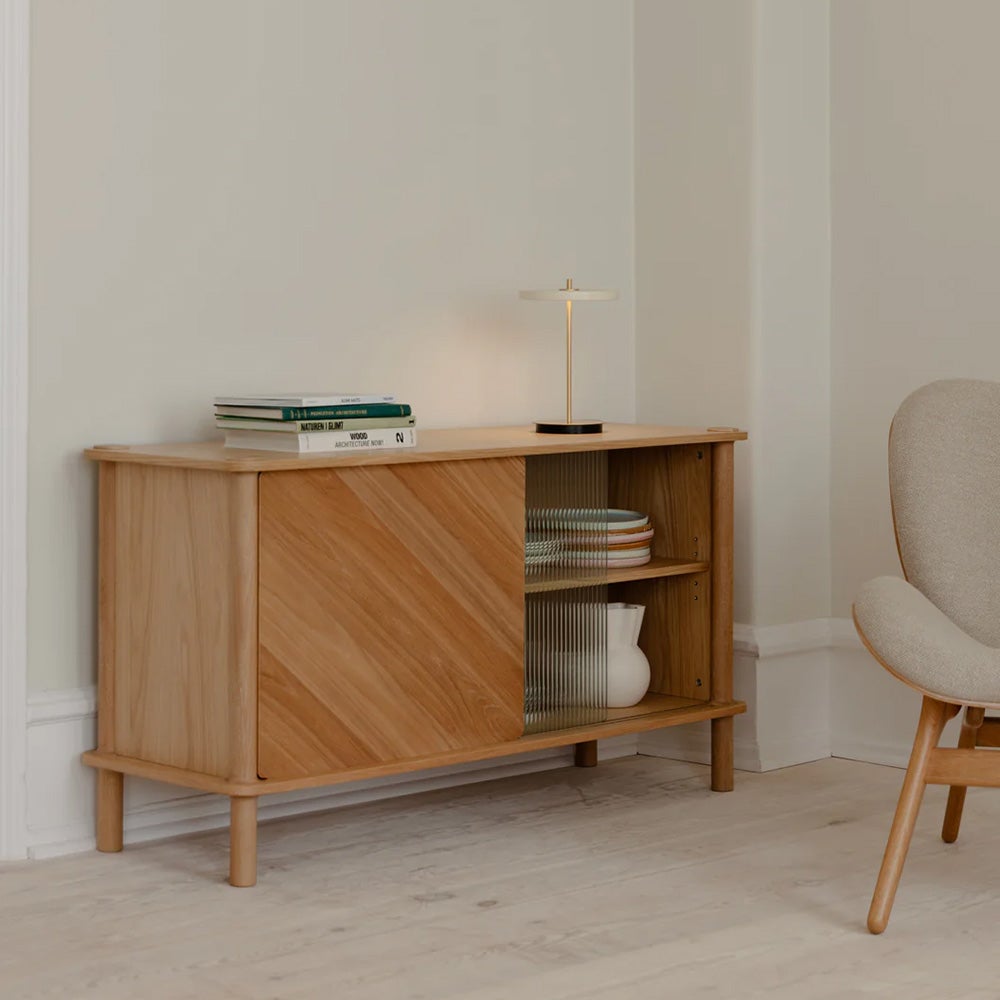 Italic Sideboard Oak/Glass