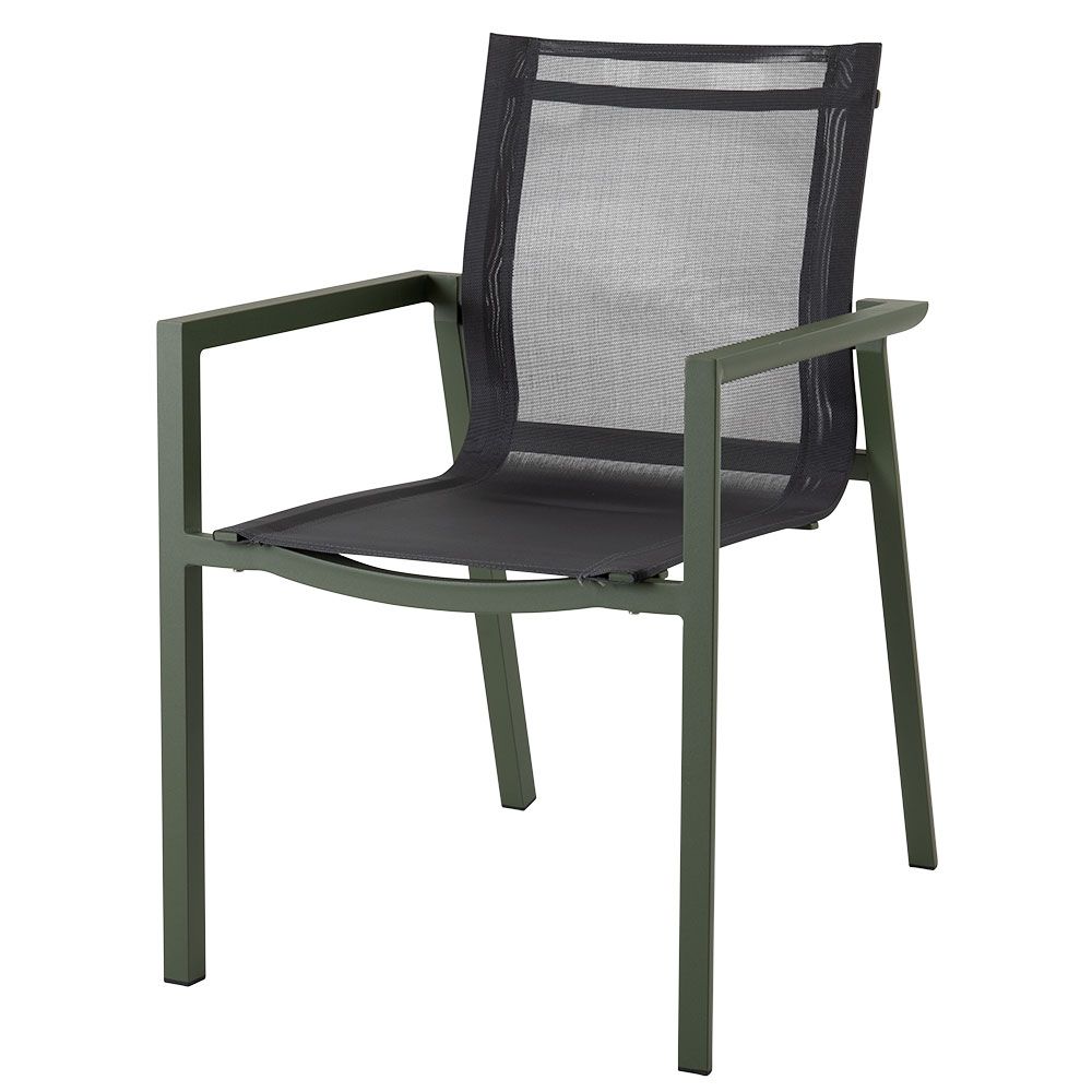 Delia stacking chair moss green/textilene