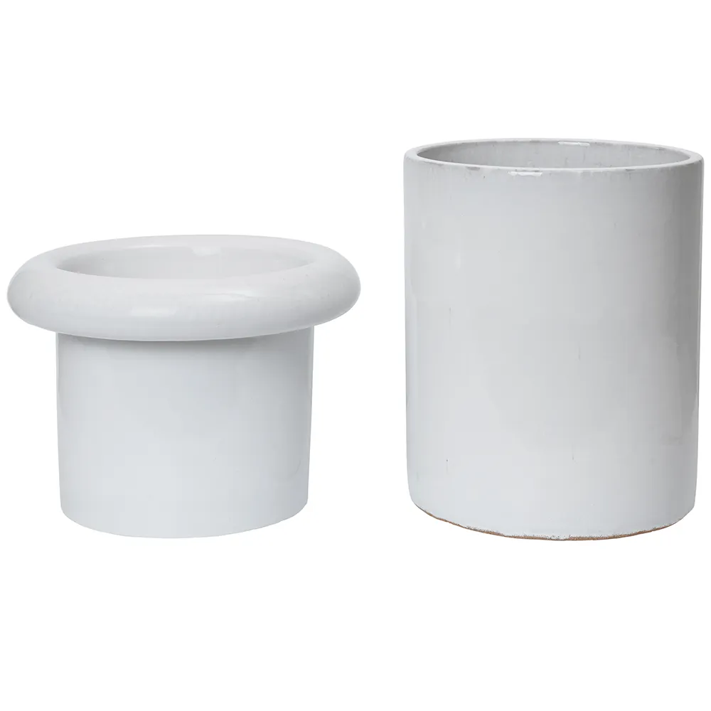 Rollo Pot H36 cm White