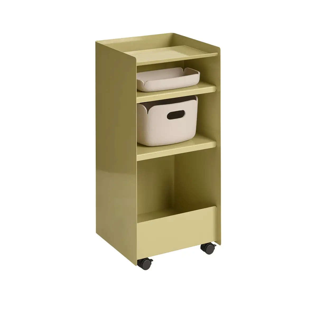 Folded Trolley H 83,7 cm Open - Dark Beige Green 