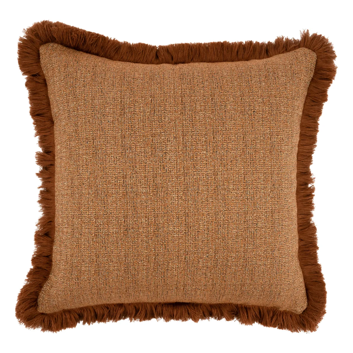 Faye 50x50x4,5 cm Polyester & down feather filling Siam brown