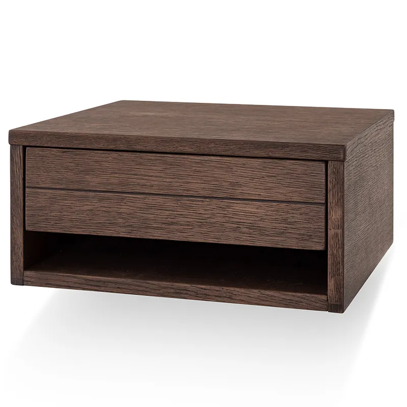 Trace Bedside table wall-hung Smoked oak
