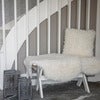 Wooly ornamental cushion 45x45 cm Ivory