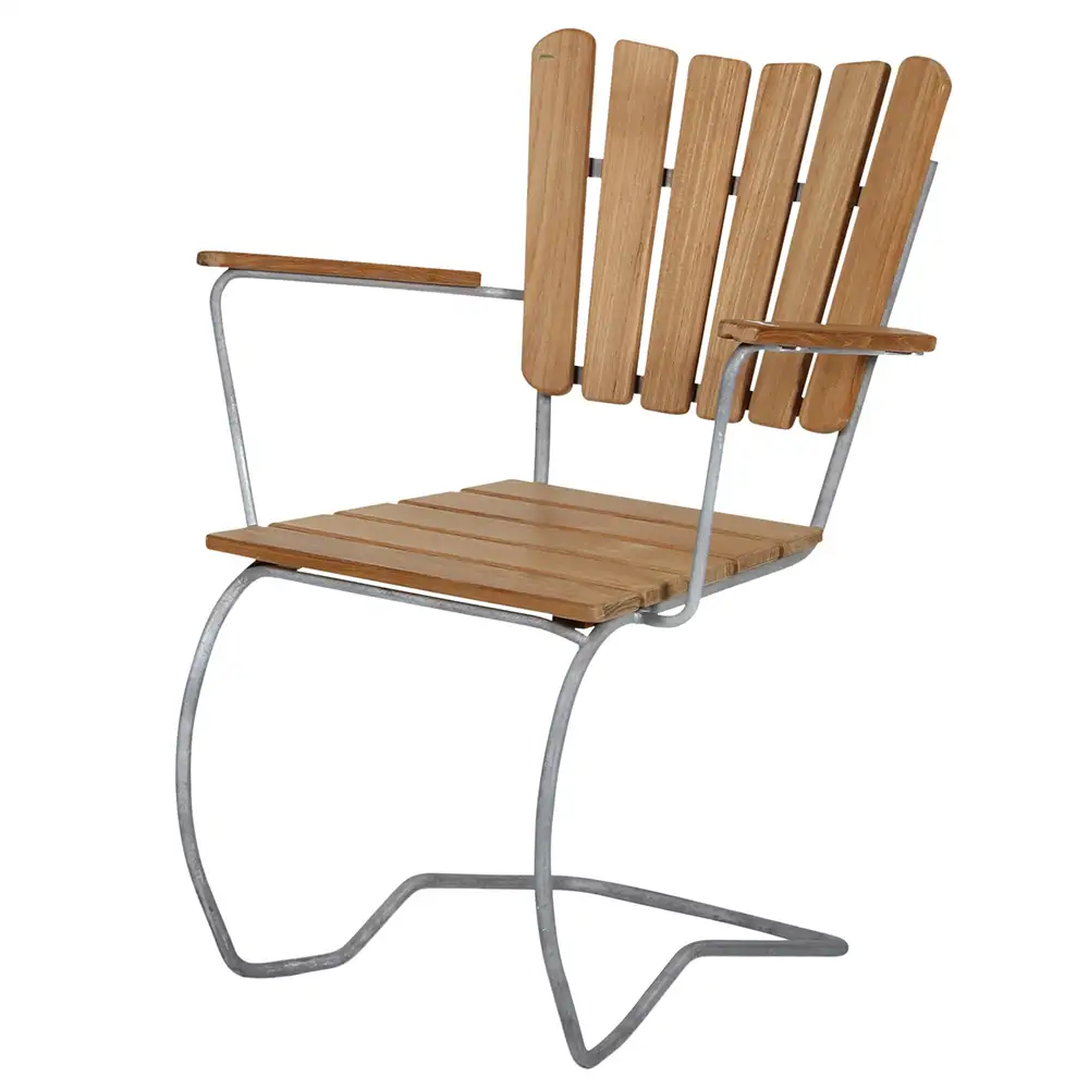 56:an Armchair wicker/teak