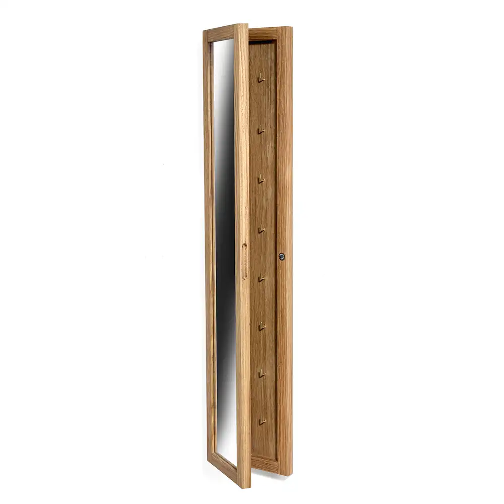 Zitti Key cabinet with mirror oiled oak