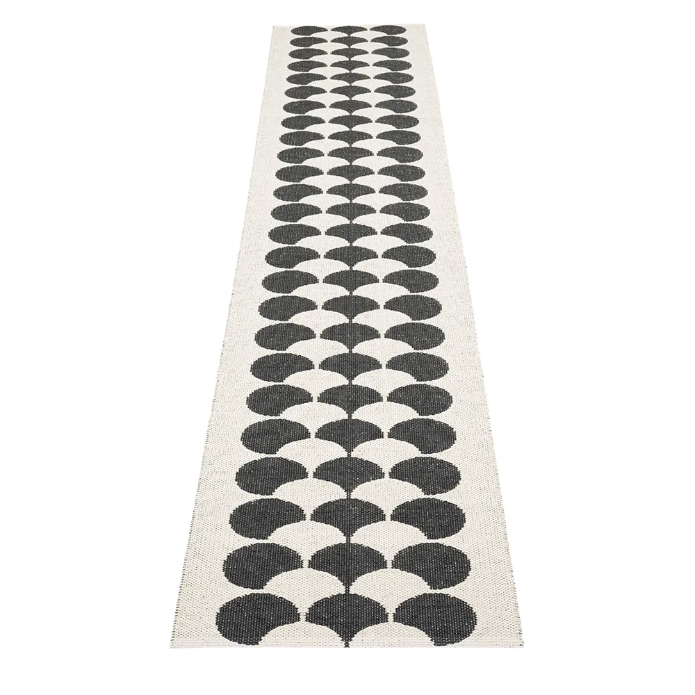 Poppy Black / Vanilla Carpet 70 x 350 cm