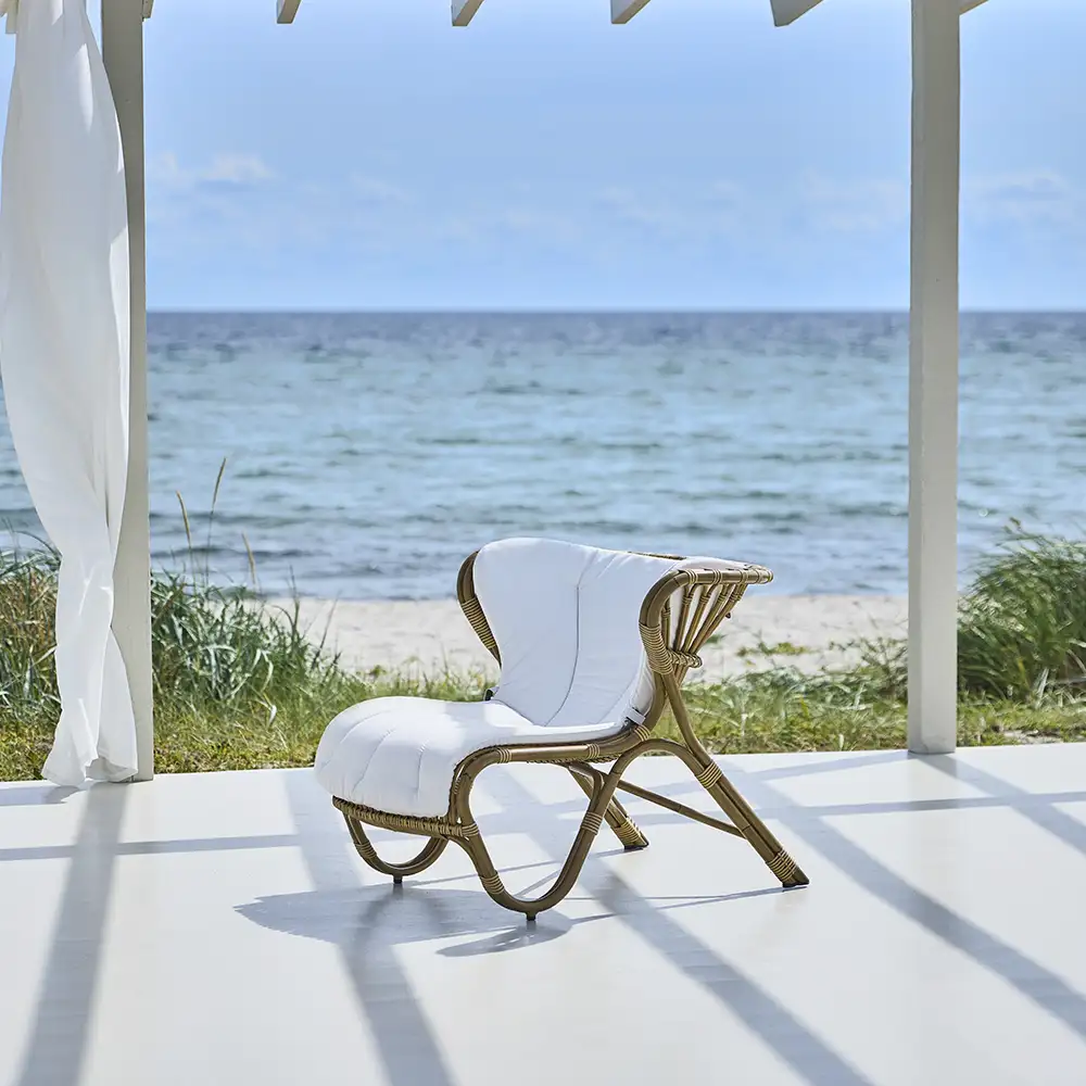 Fox Armchair Rattan Antique