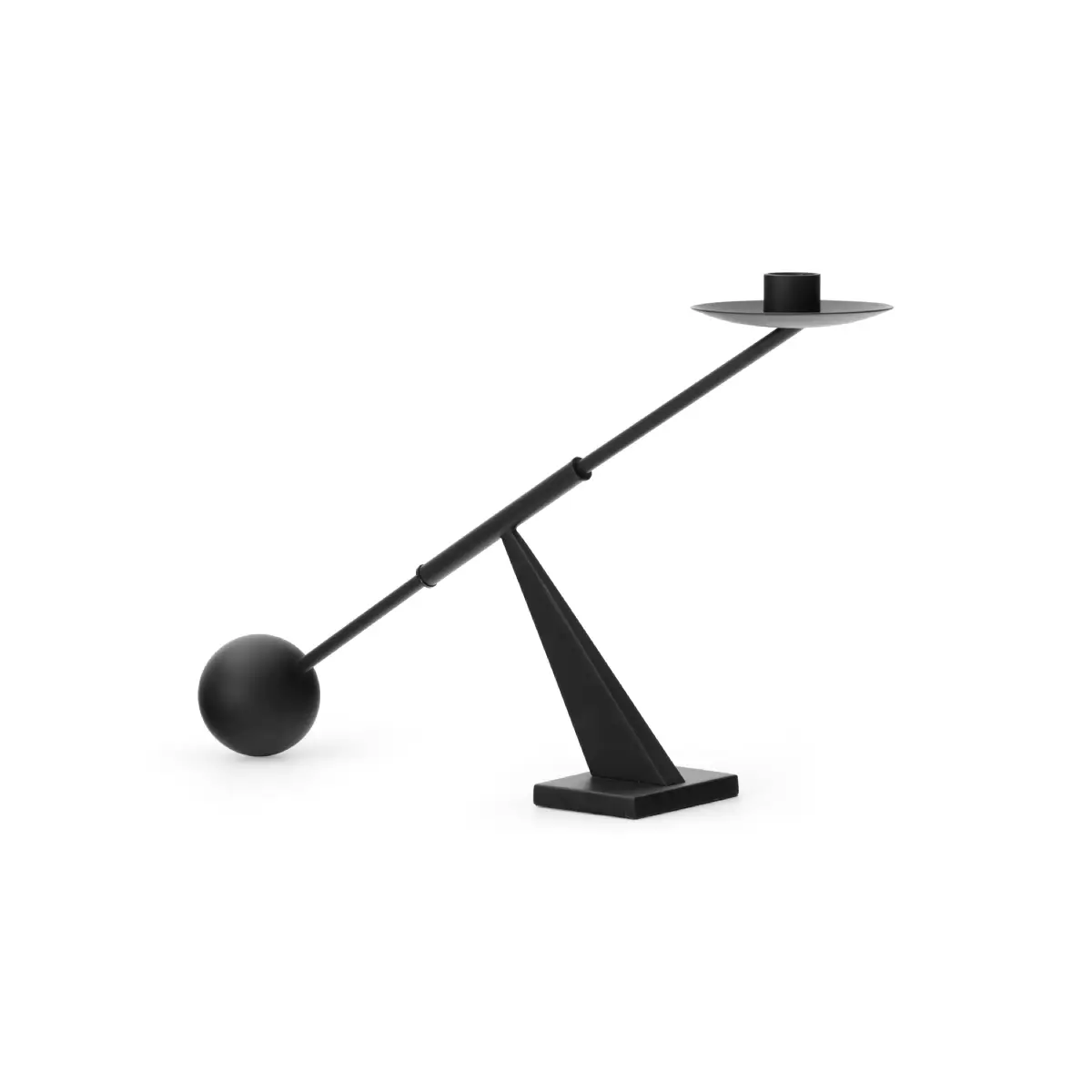 Interconnect Candleholder Small - Black Steel