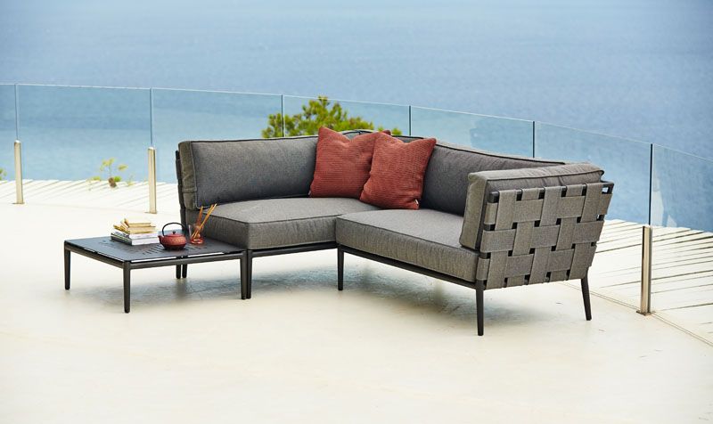 Conic Coffee Table 75X75 cm Lava Grey, Aluminium