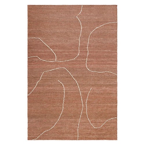 Handwoven Rug in Jute Gesso Terracotta 170x240 cm