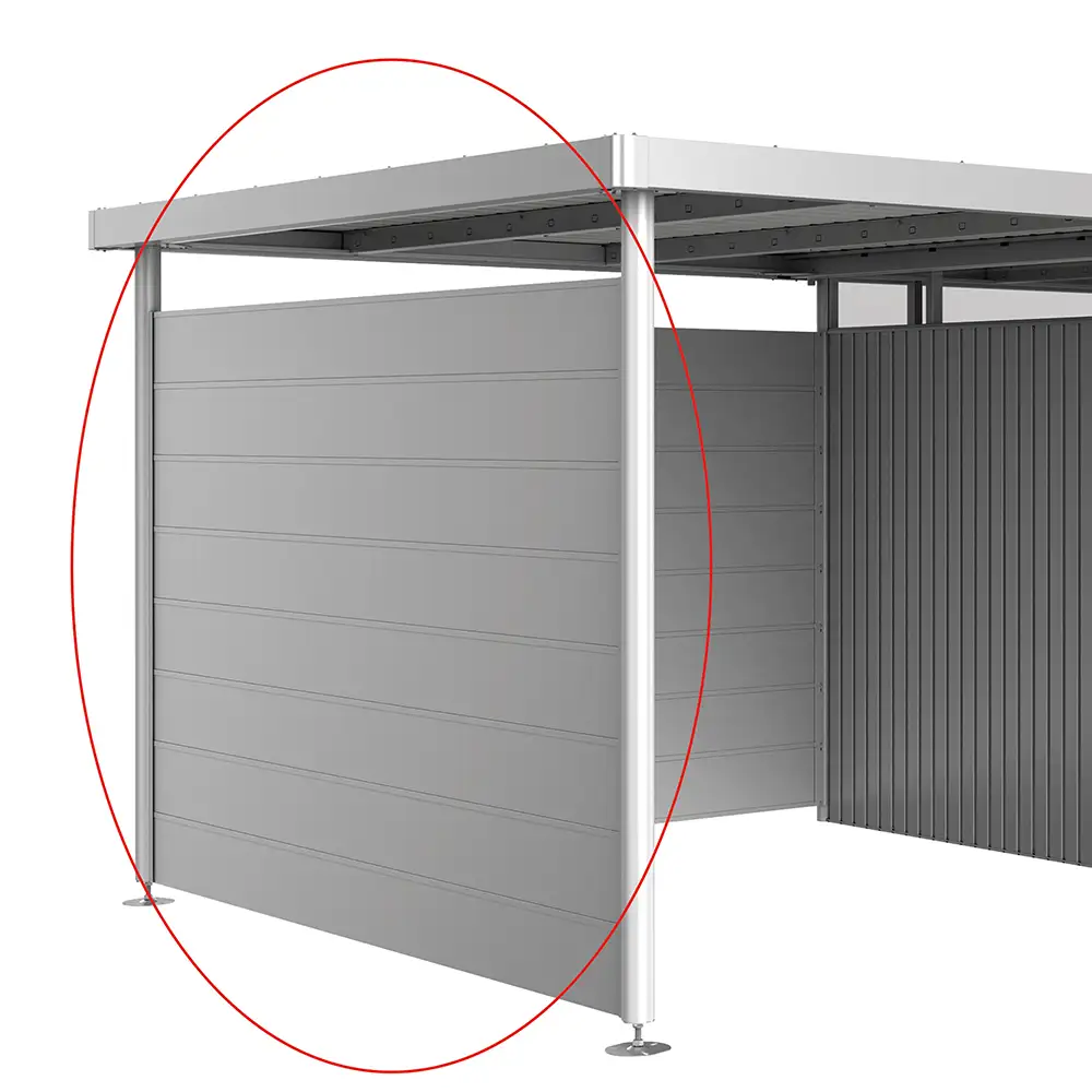 Side walls for Sidelight size H3, metallic silver