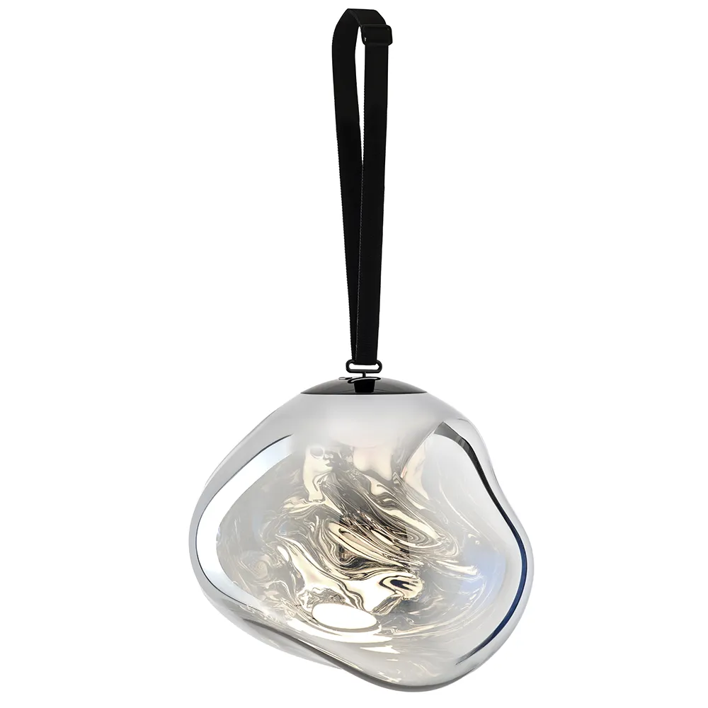 Melt Portable Large floor lamp Silver LED