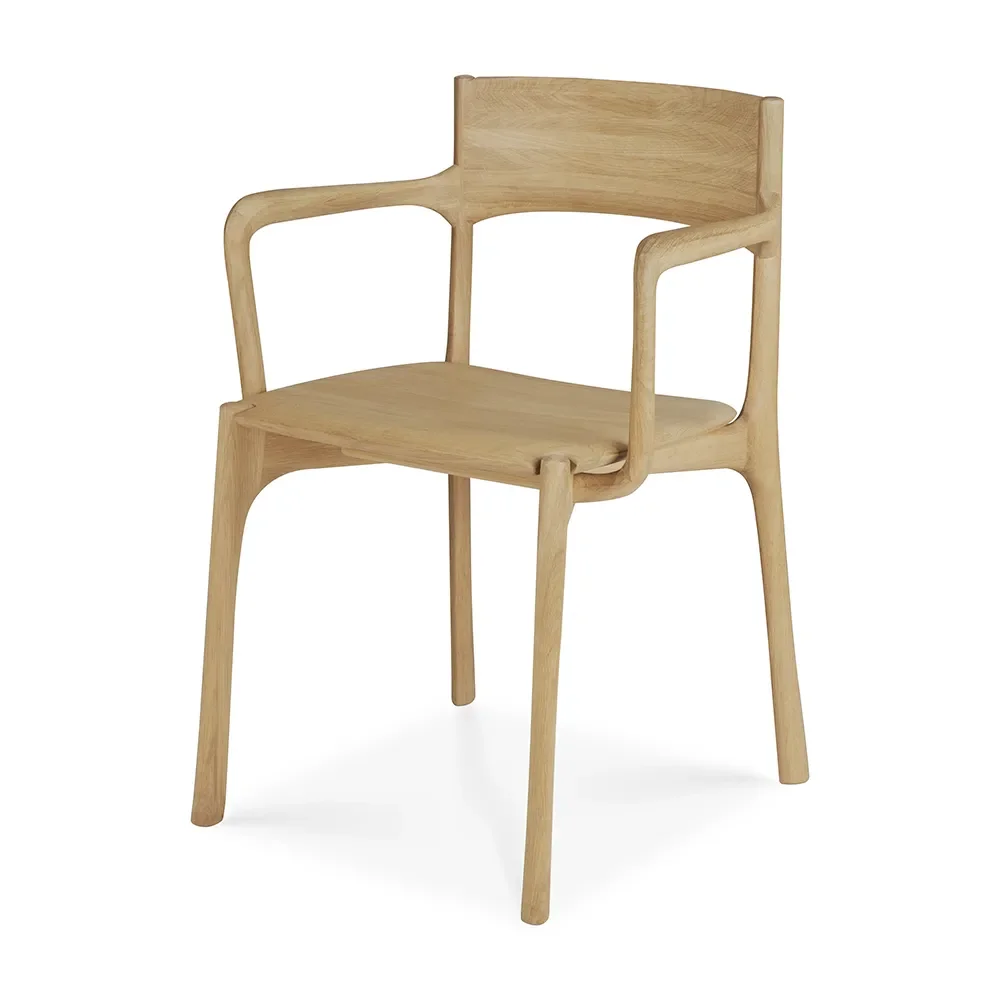 PI Dining chair with armrest Oak