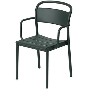 Linear Steel Armchair - Dark Green 