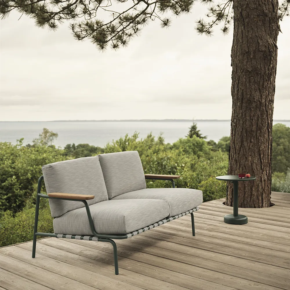 Settle 2-seater sofa Ribbed Weave 2/Dark Green 