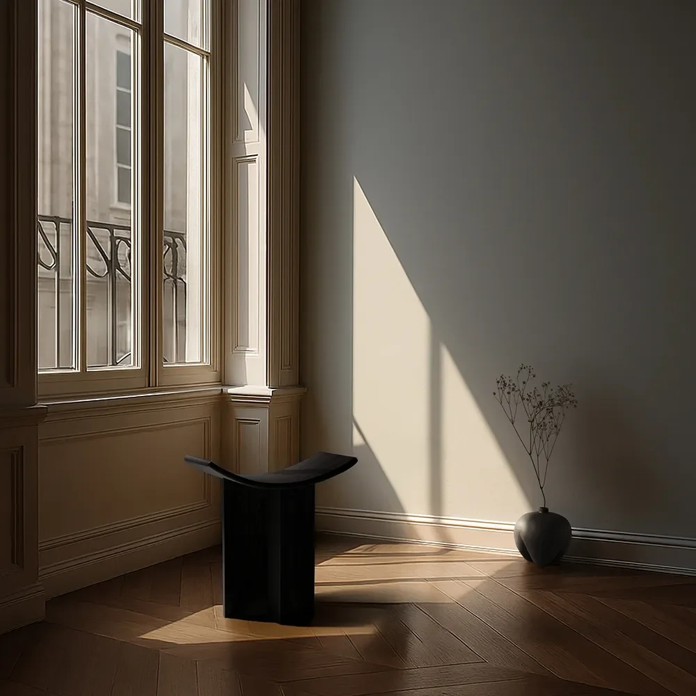 Brutus Stool - Coffee Black Oak