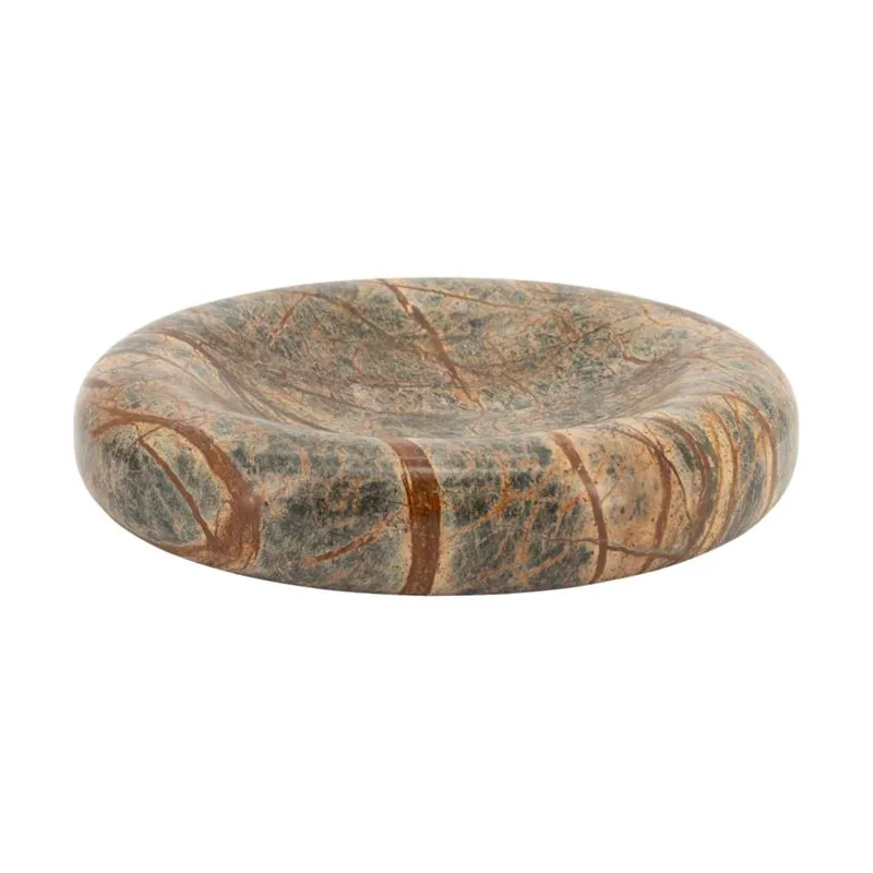 Donut small Bowl 25x25x5 cm Marble Brown