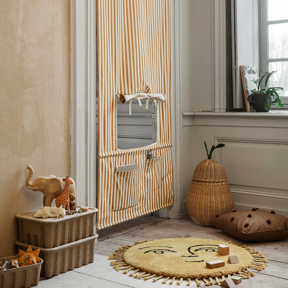 Pear braided storage basket large