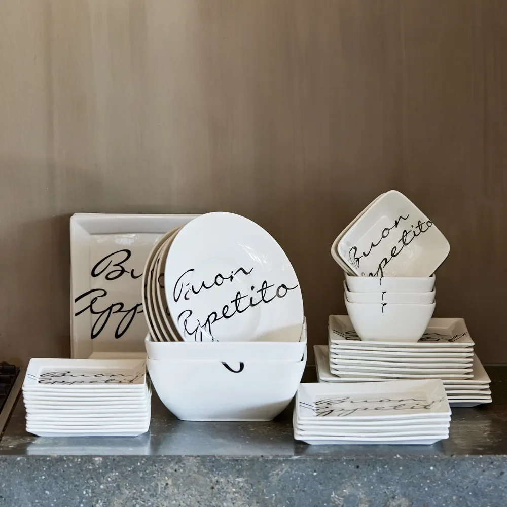 Buon Appetito Square Plate 26 x 26 cm