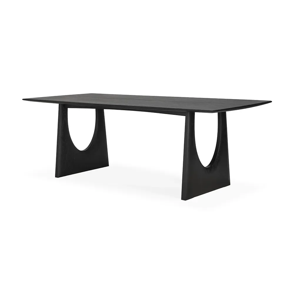 Geometric Dining table 100x220 cm Black oak