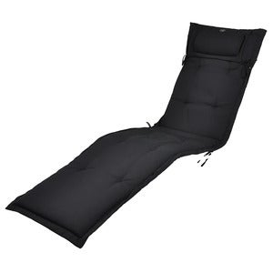 Canyon thin sun lounger cushion structured dralon Black