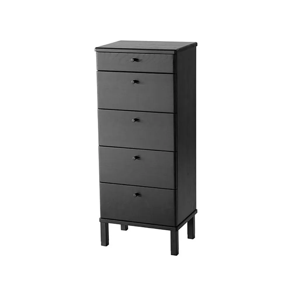 Cora Dresser Tall Black Stained Oak