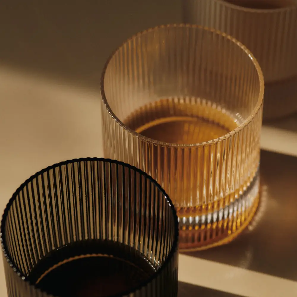 Ripple Tumbler Glass 2-pack Clear