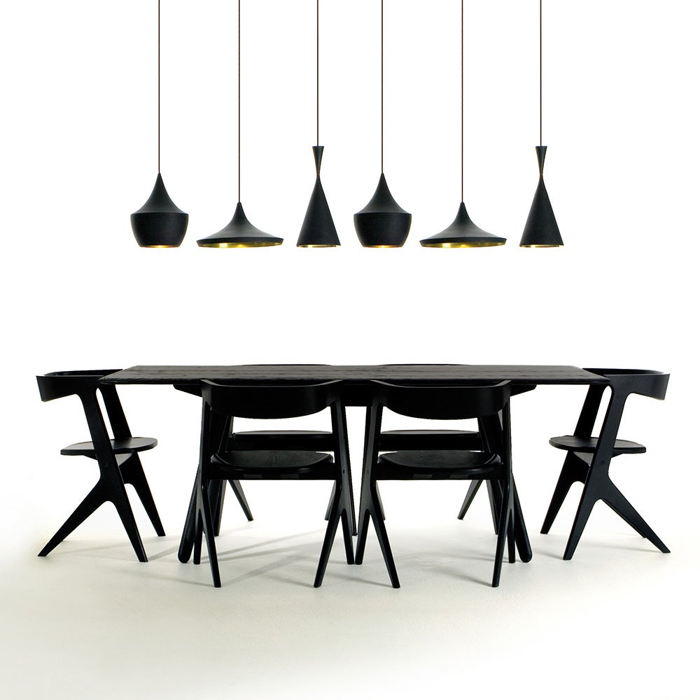 Slab dining table 200 cm black